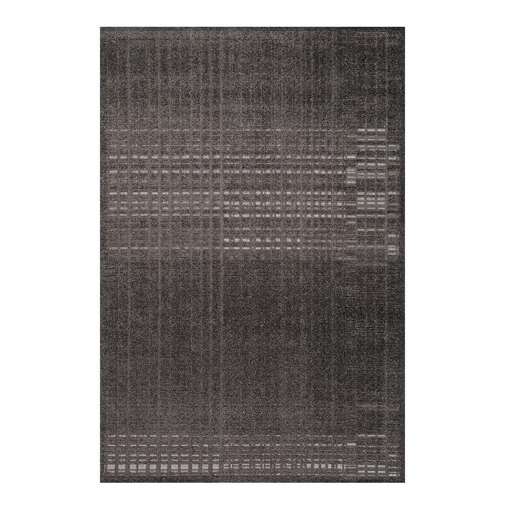 Oriental Weavers: Chiara Stripe Patterned Carpet Rug; (80x150)cm, Black/Grey