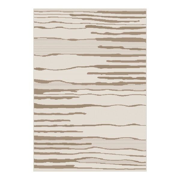 Oriental Weavers: Vedantu Stripe Pattern Carpet Rug; (80x150)cm, Beige/Brown