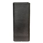 Top Planter: Tall Rectangular Planter Texture finish; (32(W) x 32 (L) x 75 (H))cm, Charcoal Grey