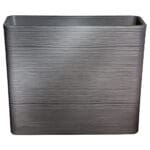 Top Planter: Tall Rectangular Planter Texture finish; (89(W) x 27 (L) x 77 (H))cm, Charcoal Grey