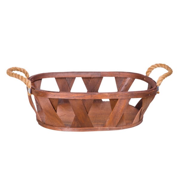 DOMUS:Oval Willow Basket: (46x33x14)cm: Large