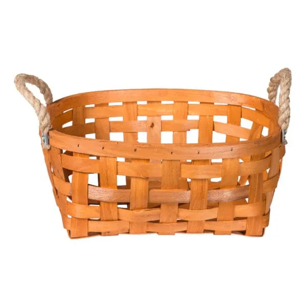 Domus: Oval Willow Basket: (37.5x27.5x16)cm: Large