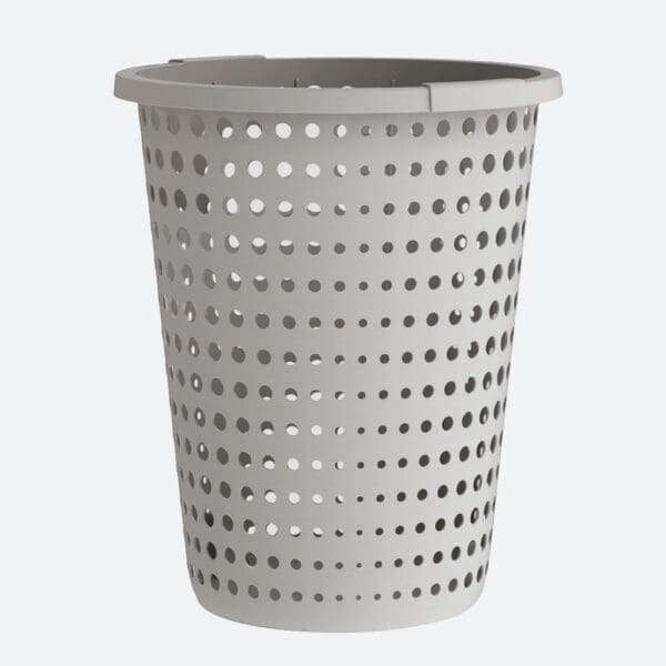 Bubble Round Laundry Basket, Grey White