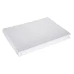 Domus: Single Flat Bed Sheet 1Pc; 1cm Striped (90x200+30)cm, White