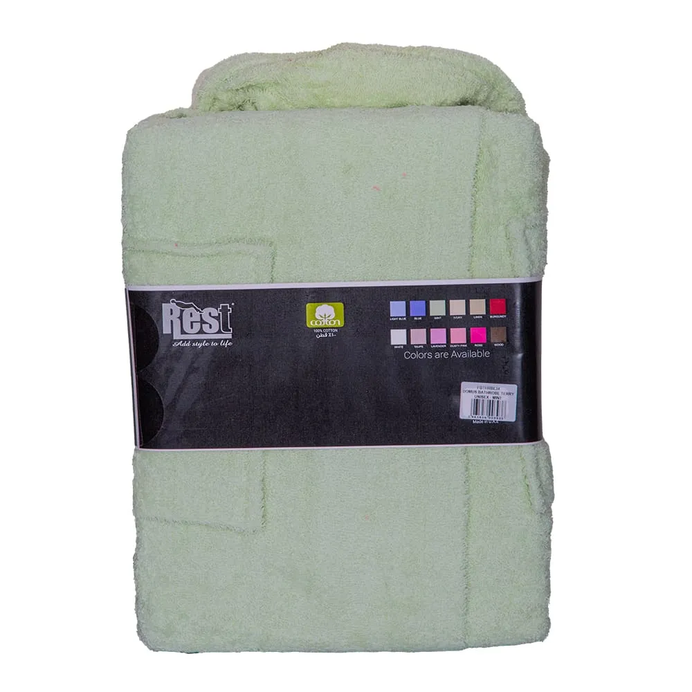 Domus: Unisex Terry Bathrobe; Cotton-400g, Mint