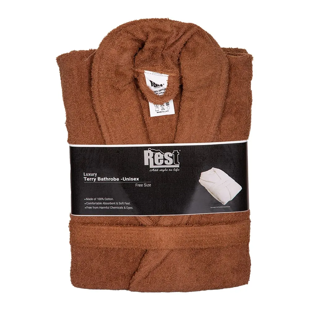 Domus: Unisex Terry Bathrobe; Cotton-400g, Wood