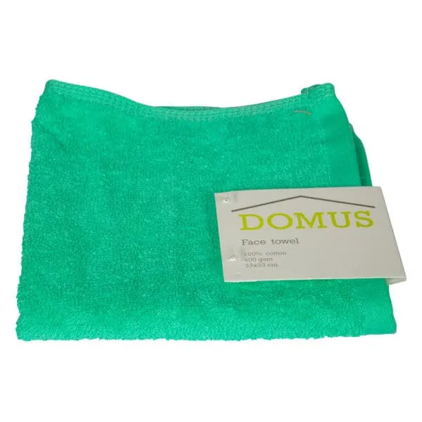 Domus 2: Face Towel: 400 GSM, (33x33)cm, Turquiose