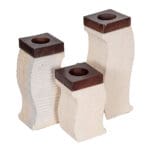 Candle Holder Set; 3pcs, White