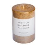 Scented pillar candle-Rustic Finish; 10cm, Copper
