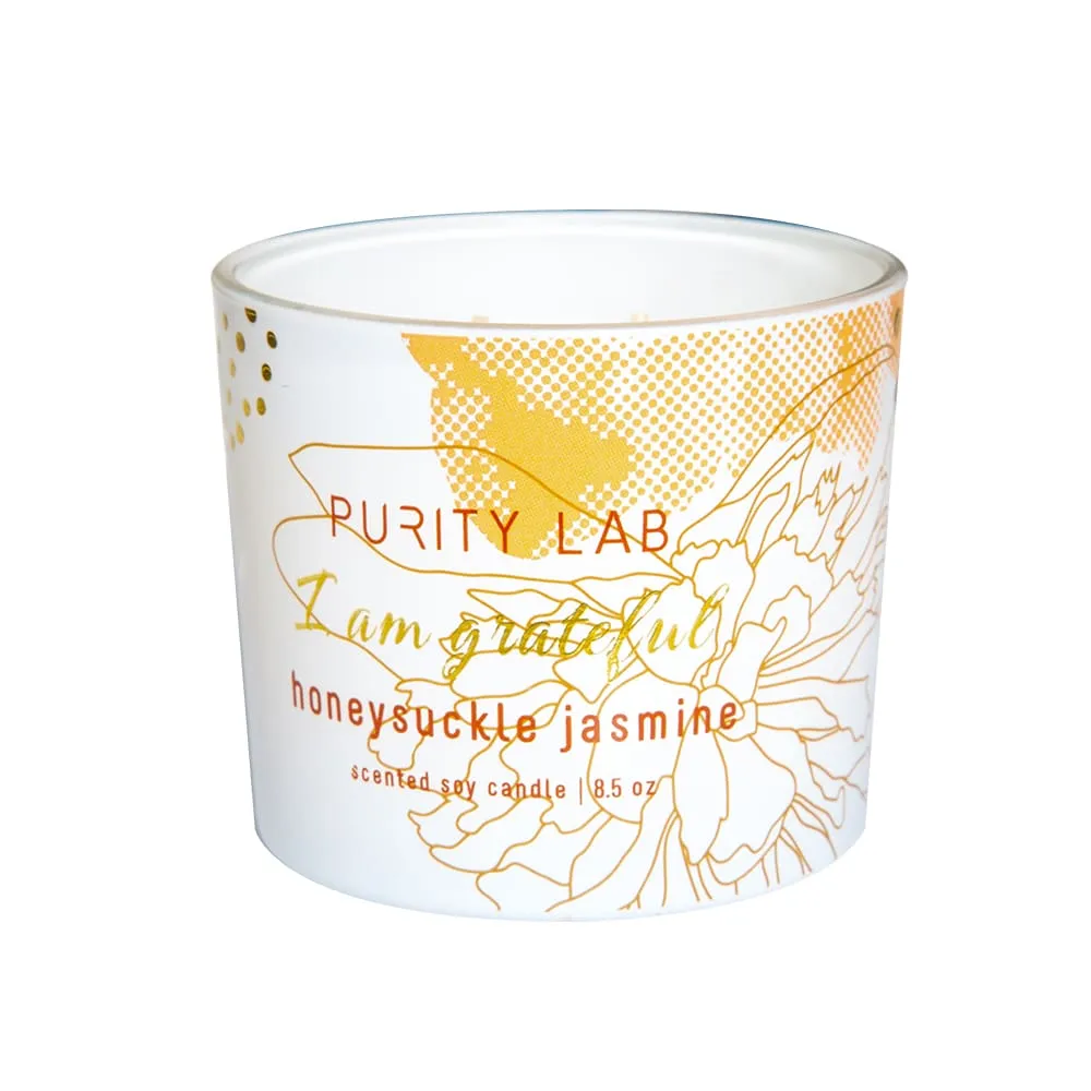 Wellness Candle; 8.5Oz, HoneySuckle/Jasmine