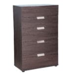 Wooden Chest Of Drawer; 5-Drawers; (78x39x123)cm, Dark Brown