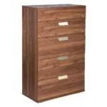 Wooden Chest Of Drawer; 5-Drawers; (78x39x123)cm, Brown