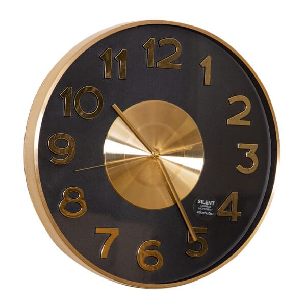 Ruscho Wall Clock; (40x4.5x40)cm, Black/Gold