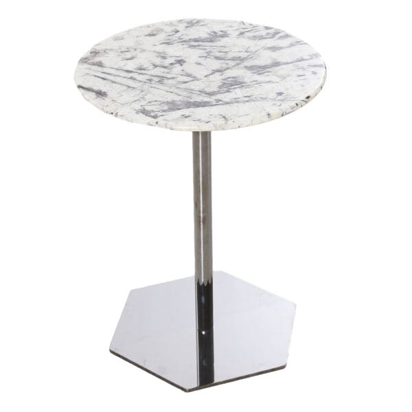 Round End Table- Marble Top; (ø40x50)cm