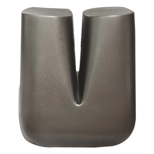 Side Table With Glass Steel Grey Metal Flash Paint; (38.5x33.5x42.5)cm, Grey
