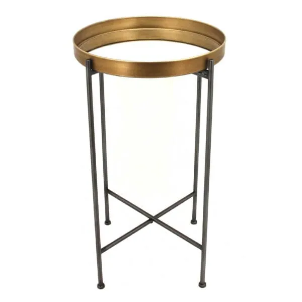 Side Table With Mirror Top; (43x43x71)cm