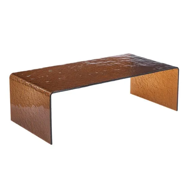 Thermal Glass Coffee Table; (110x55x35)cm, Orange
