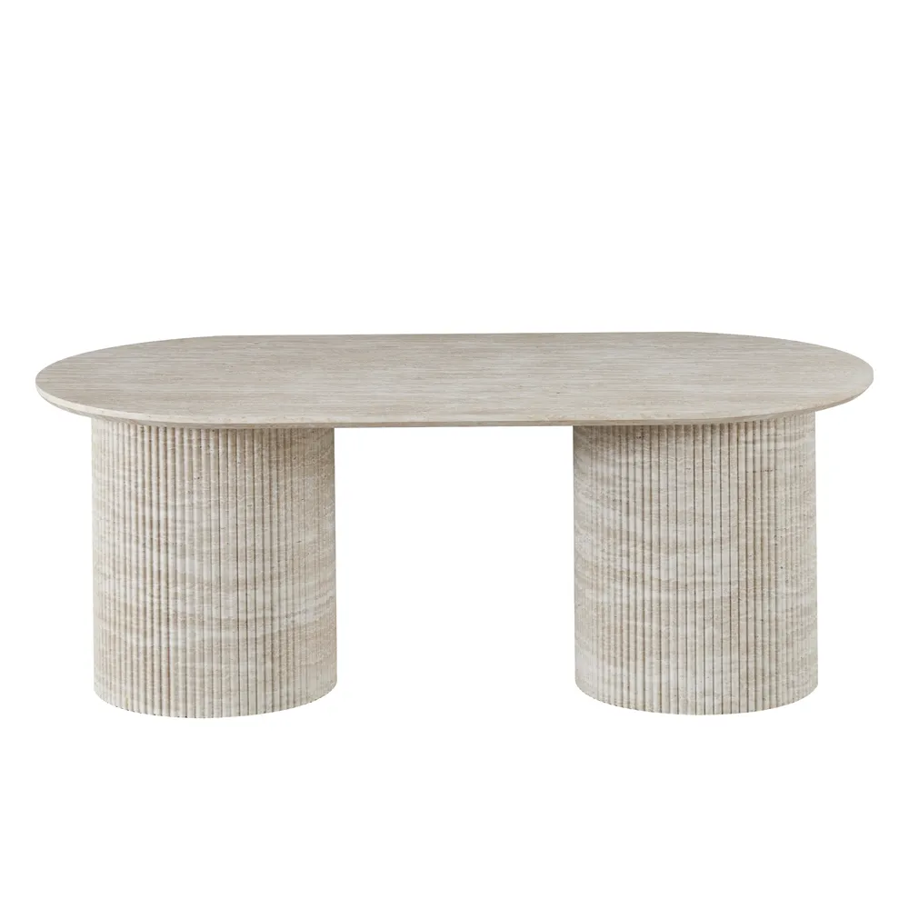 Square Coffee Table-Wood Top; (120x60x45)cm
