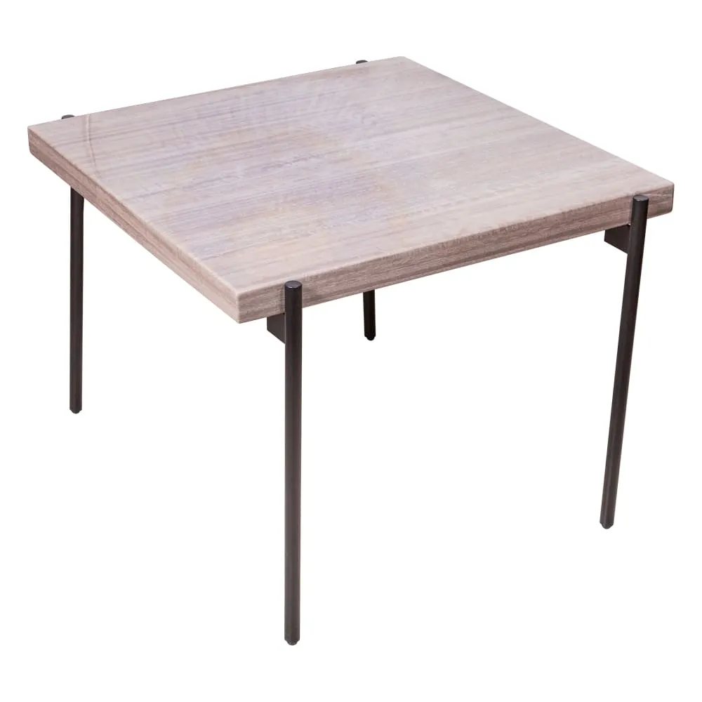 End Table; (65x70x50)cm, Beige Angley/M.Black