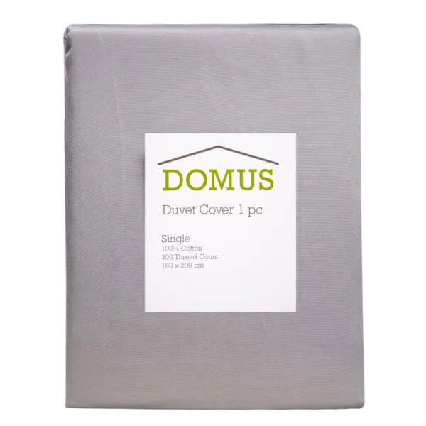 Single Duvet Cover: 1pc: (160x200)cm, Cool Grey