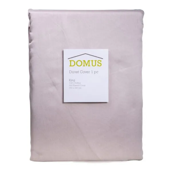 King Duvet Cover: 1pc: (240x260)cm, Soft Latte