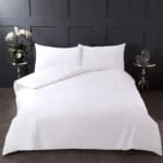 Quilt Cover Set, 3pc; Single, White