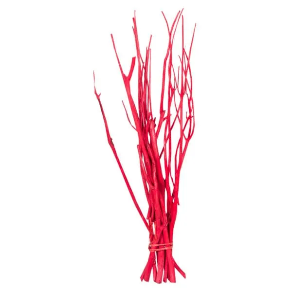 Decoration; Misumata Branch, 12 Stems, Red