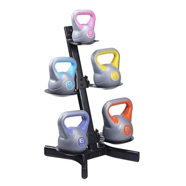 Kettle Bell Rack Set, 5Pcs, Black