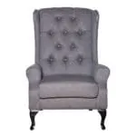 Fabric Arm Chair: 1-Seater; (82x91x117)cm, Grey