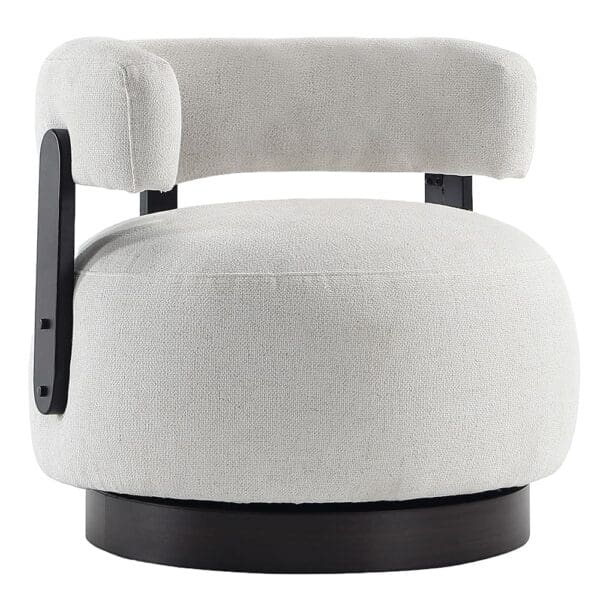 Fabric Swivel chair; (75x70x75)cm, White