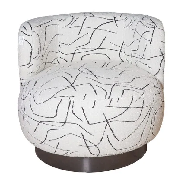 Fabric Swivel Chair; (77x79x69)cm
