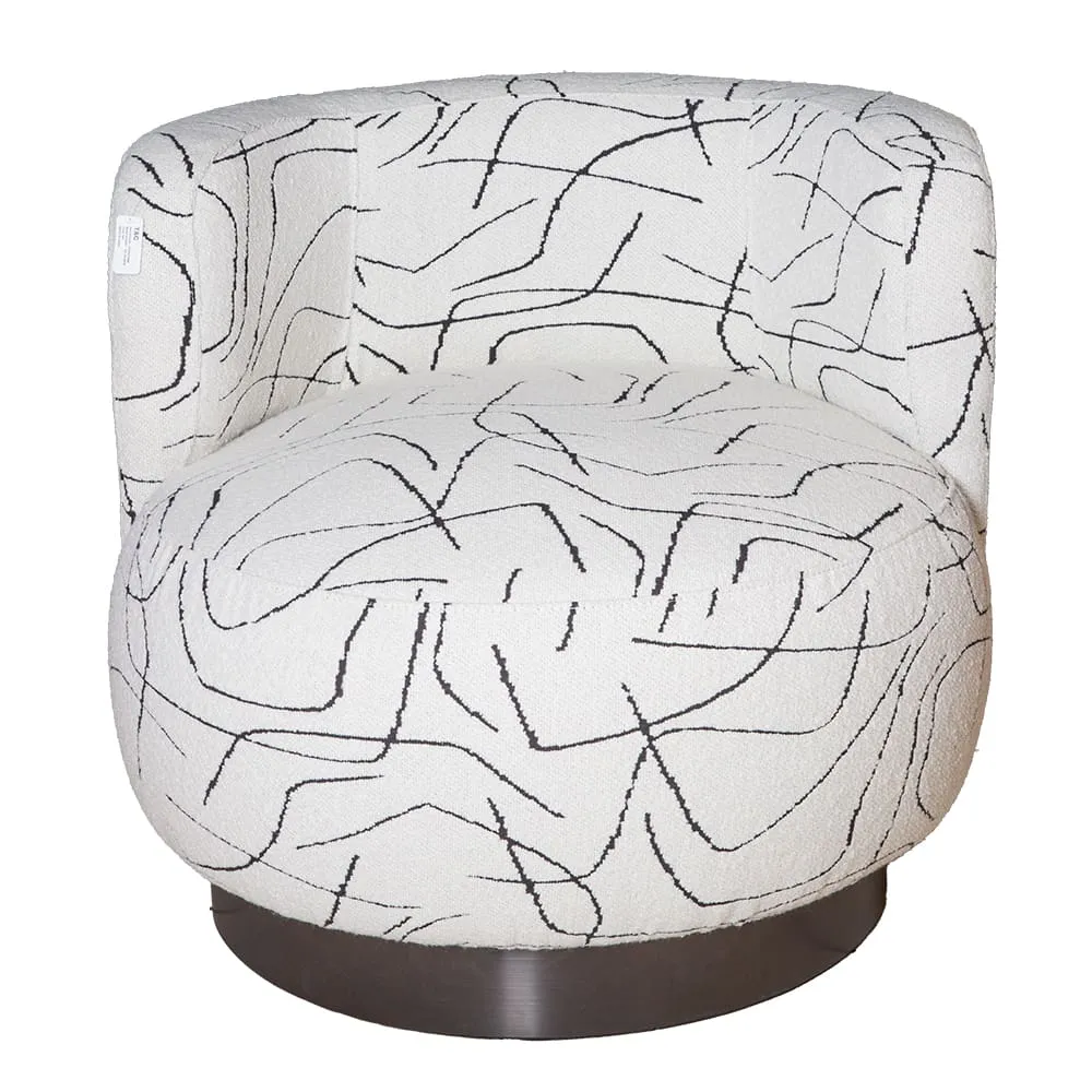 Fabric Swivel Chair; (77x79x69)cm