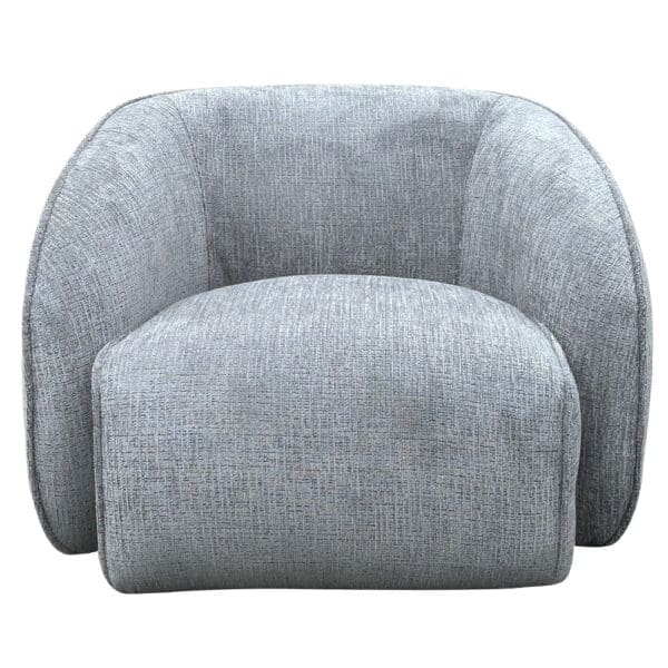 Fabric Swivel Arm Chair: 1-Seater- (87x85x67)cm, Dark Grey