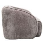 Fabric Swivel Arm Chair: 1-Seater- (87x85x67)cm, Espresso Brown