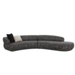 Fabric Corner Sofa Set With Chaise, Grey