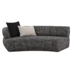 Fabric Corner Sofa Set With Chaise, Grey