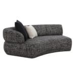 Fabric Corner Sofa Set With Chaise, Grey