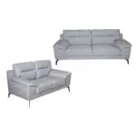 Bono 321 Fabric Sofa; 5-Seater (3+2), Light Grey