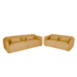 Fabric Sofa; 5-Seater (3+2), Yellow