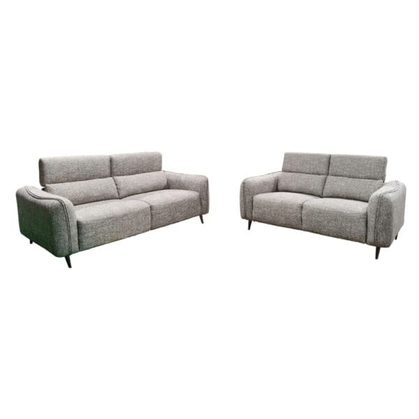 Fabric Sofa: 5-Seater (3+2), Grey