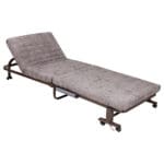 Foldable Fabric Bed; (76x24x104)cm, Grey