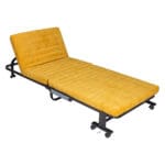 Foldable Fabric Bed; (76x24x104)cm, Yellow