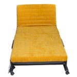 Foldable Fabric Bed; (76x24x104)cm, Yellow