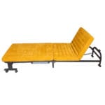 Foldable Fabric Bed; (76x24x104)cm, Yellow