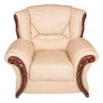 Leather Sofa: 7-Seater (3+2+1+1), Col. 17, Rose White