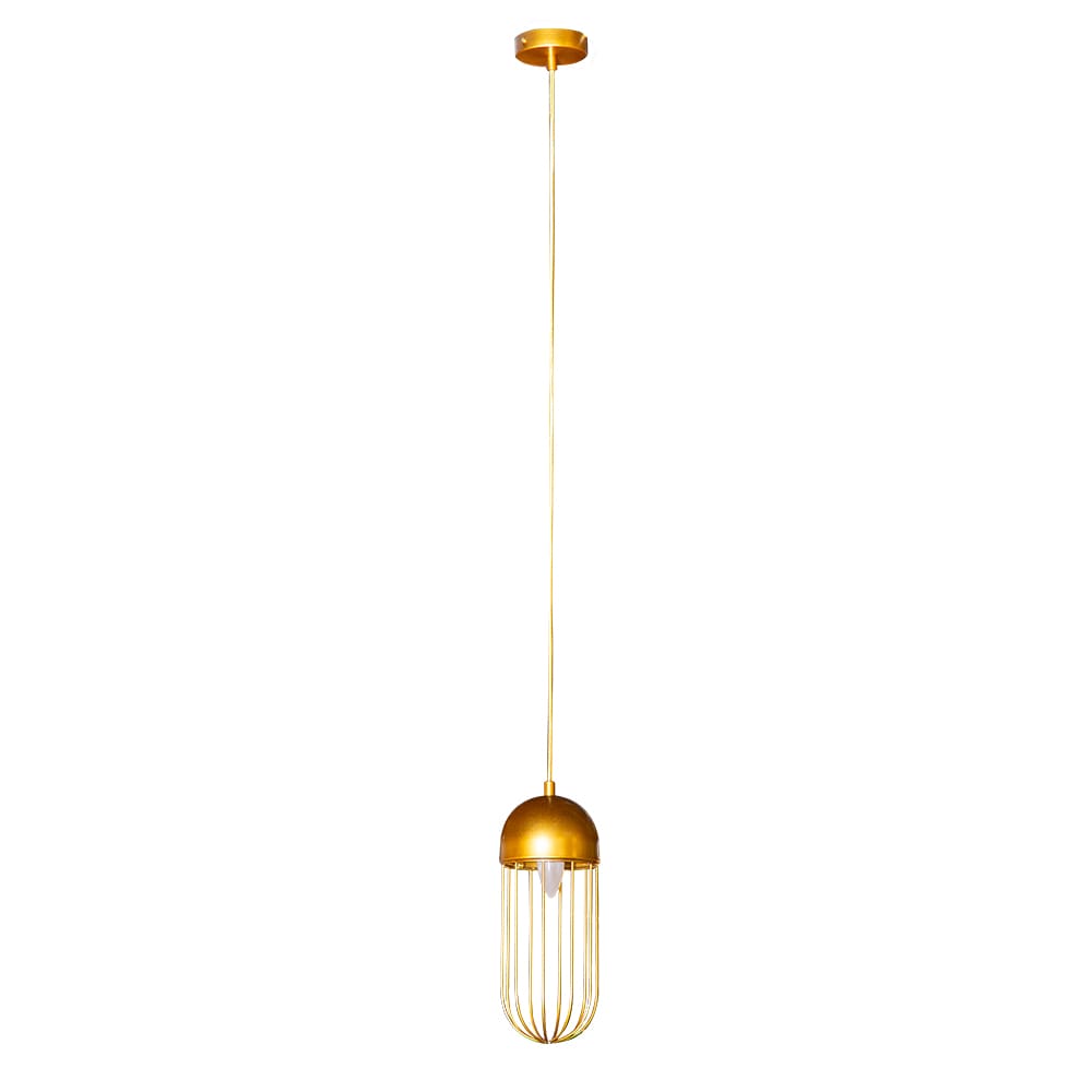 Domus: Wire Ceiling Pendant; E27x1, 40W, Gold