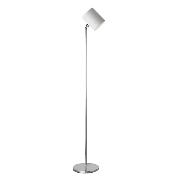 Domus: Floor Lamp With Matt White Shade; Chrome (G9) (L20xW11xH126)cm