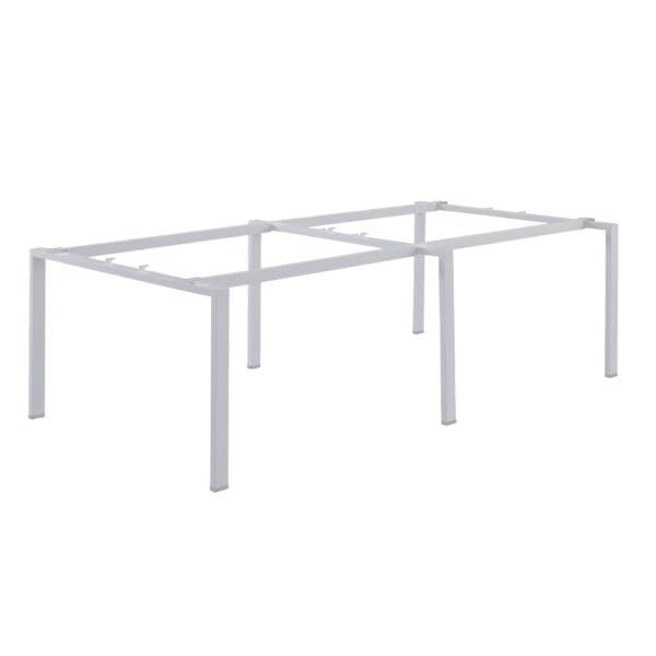 Steel Base For Office Desk; (240x120x75)cm, Matt White