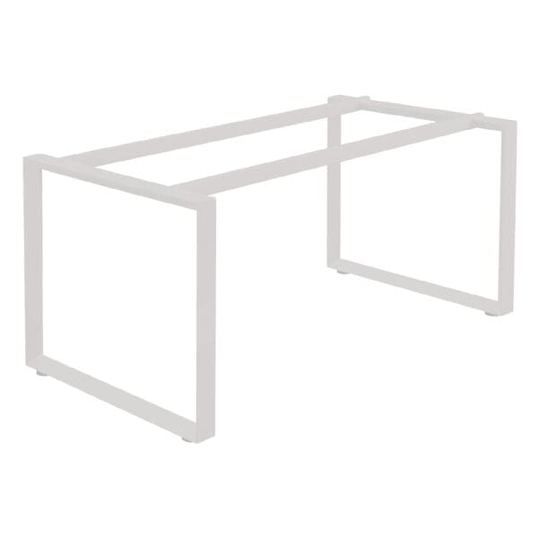 Steel Base For Office Desk; (140x65x75)cm, Matt White