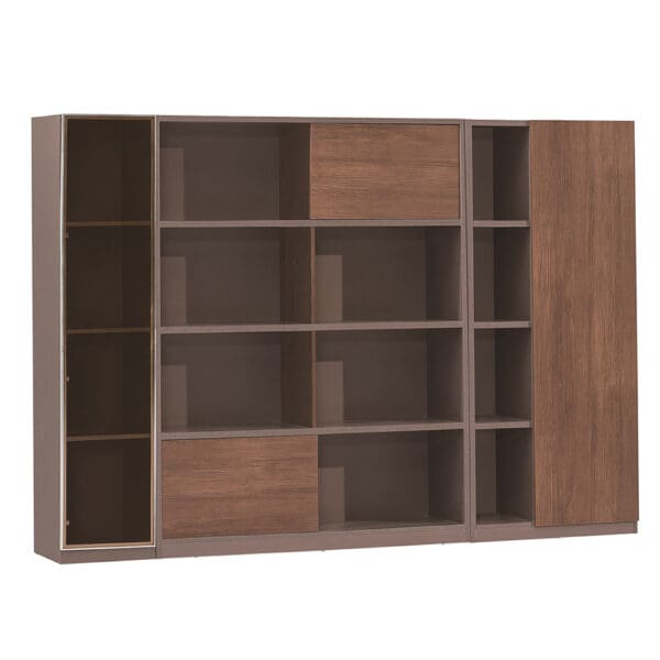 Office Filing Cabinet; (260x41.6x180)cm, Brown